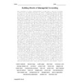 Building Blocks of Managerial Accounting Vocabulary Word Search