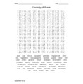 Diversity of Plants Word Search for an Introduction to Biology Course