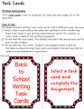 Back to School Differentiated Writing Activity