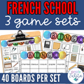 À L'école French School Supplies Vocabulary BINGO Games