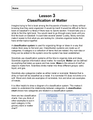 Physical Science Reading Comprehension Properties of Objects and Materials