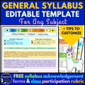 General Syllabus - Editable Templates