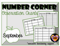 Calendar Observation Grid September FREE Number Corner