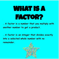 WHAT IS A FACTOR? WHAT IS A MULTIPLE? LESSONS & PRACTICE WORKSHEETS