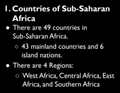 Sub-Saharan Africa Basic Facts Notes