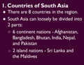 South Asia Basic Facts Notes