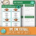 NEW! GEOGRAPHY, TIME ZONE FOOTBALL, READING A TIME ZONE MAP