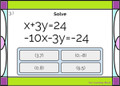 Solving Systems of Linear Equations using Elimination: BOOM CARDS + 20 Printable Task cards