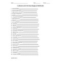 Cultural and Archaeological Methods Vocabulary Word Scramble