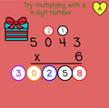 Christmas Multi-digit Multiplication with Number Chips