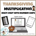 Thanksgiving Multi-digit Multiplication with Number Chips