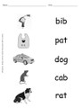 CVC WORDS Matching Worksheets