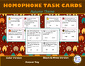 Homophone Task Cards | Autumn Theme
