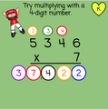 Multi-Digit Multiplication with Number Chips - Football-Themed