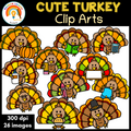 Turkey Clipart | Turkey In School Cliparts | Thanksgiving Clip Arts