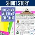 French Story Unit 1 - voir, il y a, être, dire Comprehensible Story & Activities