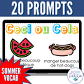 L'été French Would You Rather? Que Préfères Summer Vocabulary Game