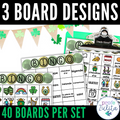 French St. Patrick's Day La Saint-Patrick Activity BINGO Games