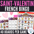 French Valentine's Day Jour de Saint-Valentin Activity BINGO Games