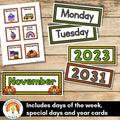 November Calendar Numbers | Fall Calendar Number Cards