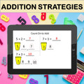 Addition Strategies | PowerPoint Lesson Slides First Grade Number Line Adding
