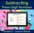 Subtracting Three-Digit Numbers | PowerPoint Lesson Slides for 2nd Grade