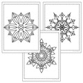 Winter Snowflakes Mandala Coloring Pages | Fun Middle School Activity