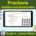 Fractions Addition and Subtraction | 4th Grade PowerPoint Lesson Slides