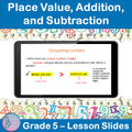 Place Value, Addition, And Subtraction | 5th Grade PowerPoint Lesson Slides