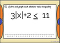 Solving and Graphing Absolute Value Inequalities: GOOGLE SLIDES- 20 Problems