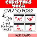 Christmas Yoga Task Cards | Elementary PE Yoga