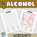 Alcohol Word Search Puzzle
