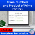 Prime Numbers and Product of Prime Factors PowerPoint Presentation lesson
