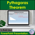 Pythagoras Theorem PowerPoint Presentation Lesson Middle School Geometry