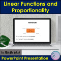 Linear Functions and Proportionality PowerPoint Presentation Math Lesson