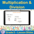 Multiplication and Division | 5th Grade PowerPoint Lesson Slides