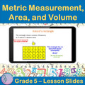 Metric Measurement Area and Volume | 5th Grade PowerPoint Lesson Slides