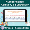 Number Sense, Addition, & Subtraction | 6th Grade PowerPoint Lesson Slides