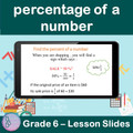 percentage of a number | 6th Grade PowerPoint Lesson Slides