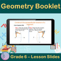Geometry Booklet | 6th Grade PowerPoint Lesson Slides Triangles Circles Medians