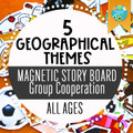5 Geographical Themes Magnetic Story Board Middle School Cooperative Activity