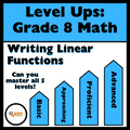 Level Ups: Writing Linear Functions 8th Grade Math