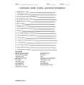 Carboxylic Acids, Esters, and Acid Derivatives Word Scramble for Chemistry