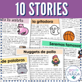 Spanish Short Story Library 5 - 10 PDF Printable Intermediate CI Stories FVR SSR