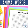 Spanish Animals Vocab Word Search - los animales búsqueda de palabras activity