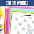 Spanish Colors Vocab Word Search - los colores búsqueda de palabras activity