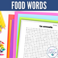 Spanish School Vocabulary Word Search - la escuela búsqueda de palabras activity