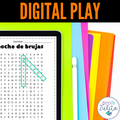 Spanish Halloween Word Search - noche de brujas búsqueda de palabras activity