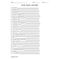 Acids, Bases, and Salts Word Scramble for General Chemistry