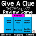 EOC Review US History Give A Clue Review Game! STAAR Review EDITABLE